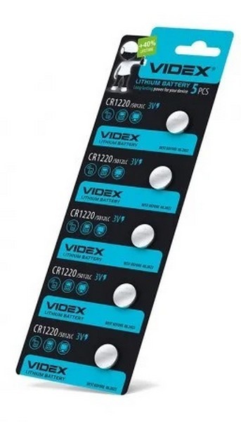 Батарейки Videx CR1220 Lithium 5 шт. (шт.) Батарейки Videx CR1220 Lithium 5 шт. (шт.)