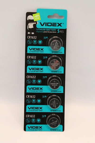Батарейки Videx CR1632 Lithium 5 шт. (шт.) Батарейки Videx CR1632 Lithium 5 шт. (шт.)