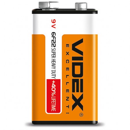 Батарейка Videx 6F22/9V (Крона) технічна (24/480шт/ящ) (шт.) Батарейка Videx 6F22/9V (Крона) технічна (24/480шт/ящ) (шт.)