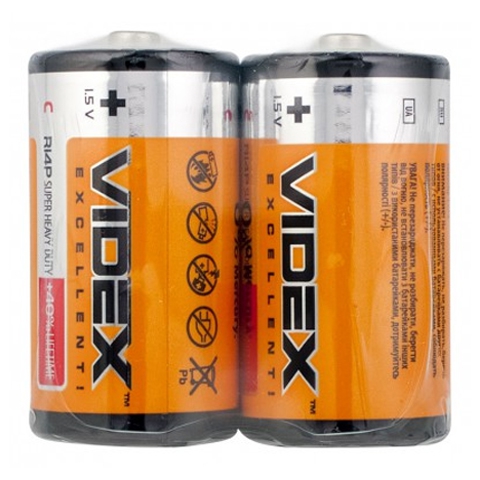 батарейка Videx R14 /2 teh (480шт/ящ) (шт.) батарейка Videx R14 /2 teh (480шт/ящ) (шт.)